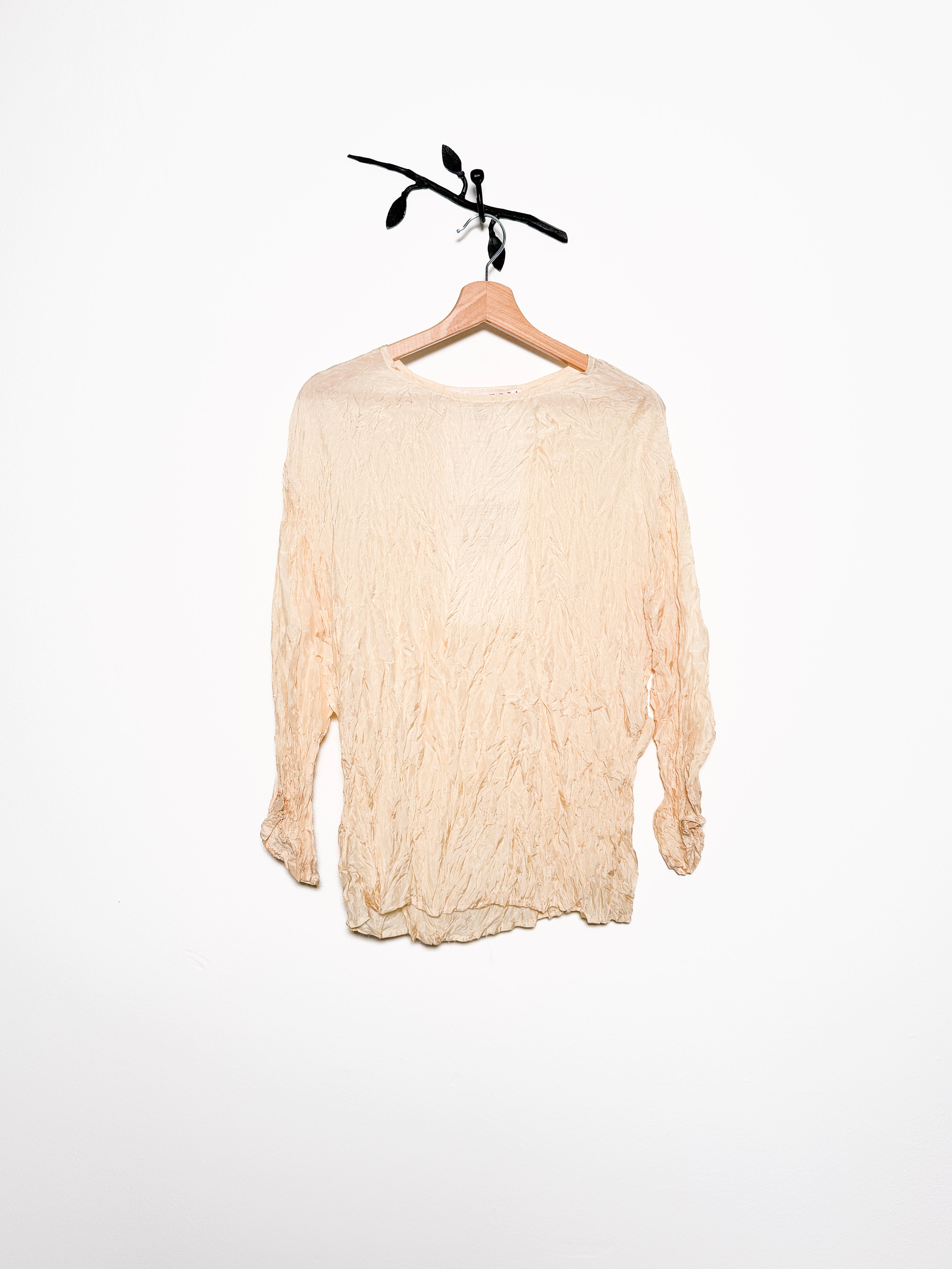 BLUSA SETA STROPICCIATA